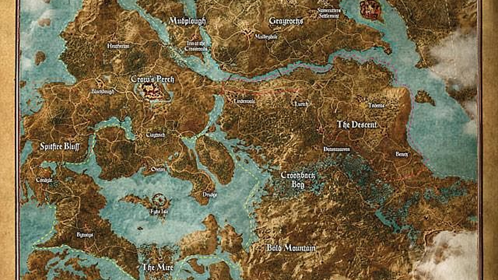 world map for The Witcher 3: Wild Hunt