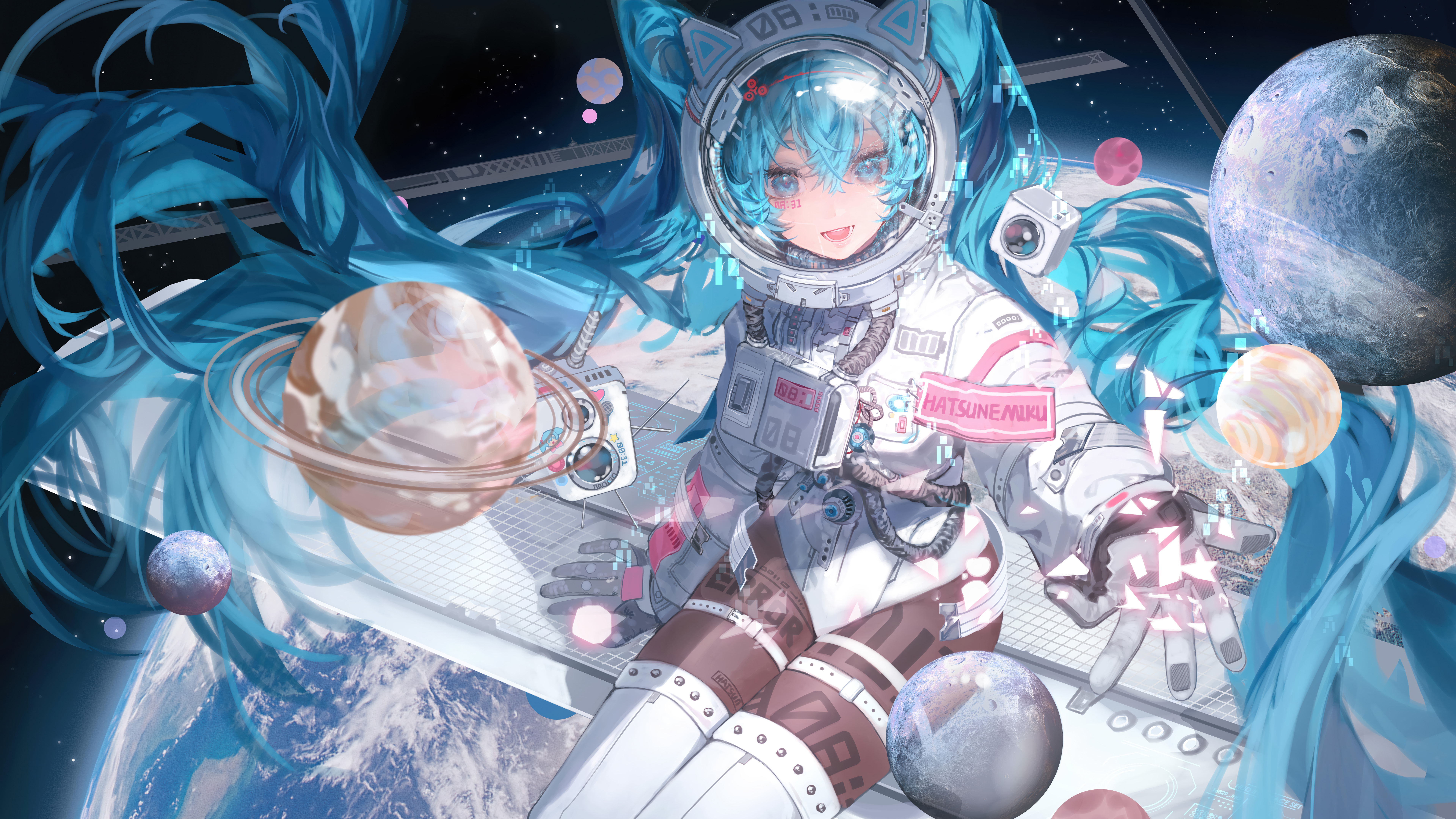 Hatsune Miku Astronaut Anime Girl
