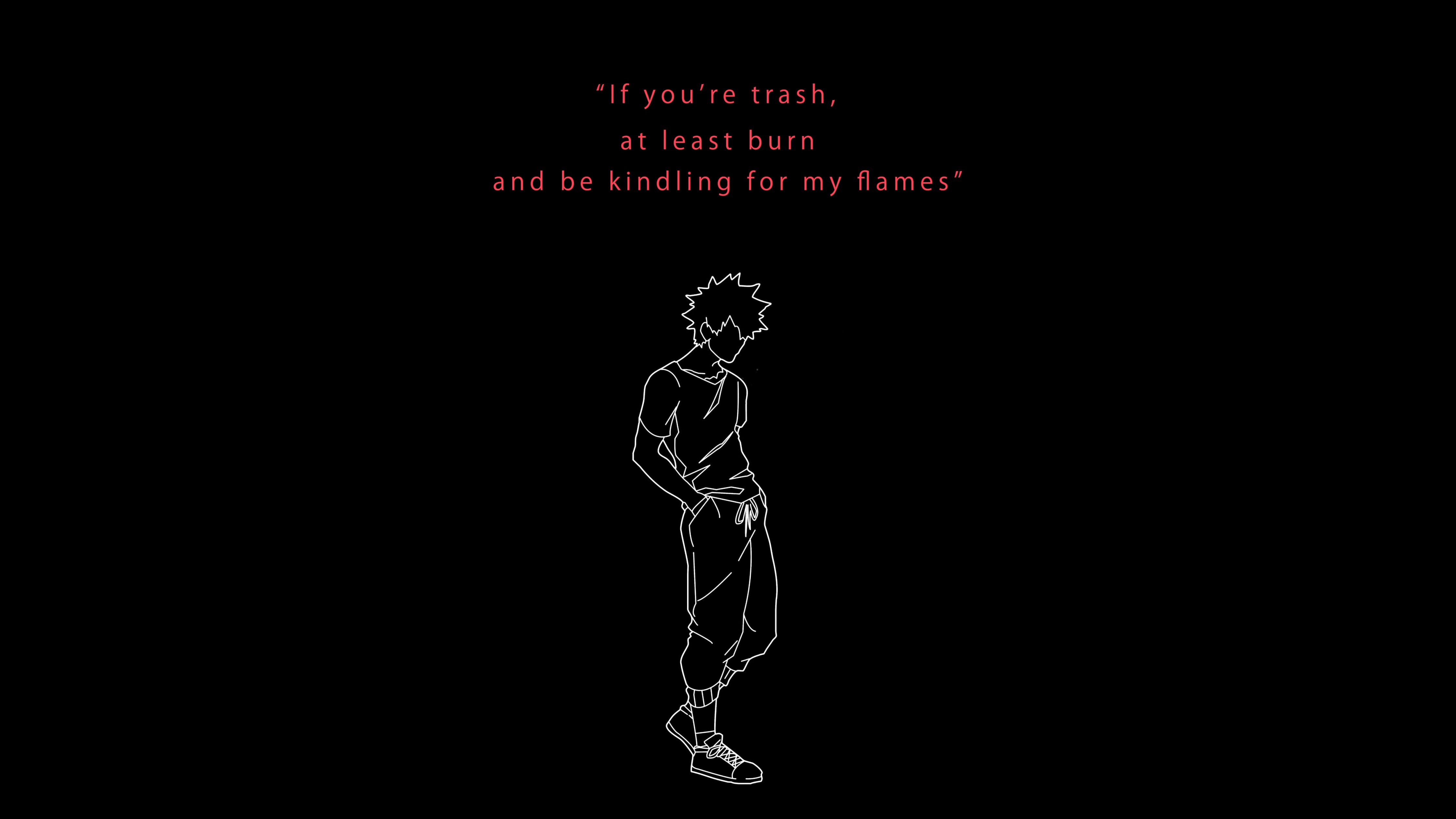 Dabi quotes Wallpaper 4K, Minimalist