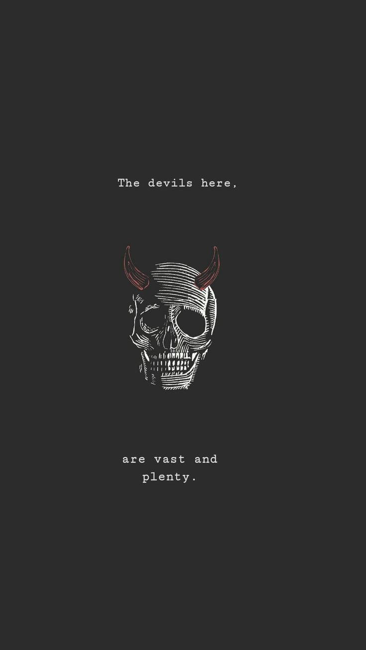 Download Dark Devil Is Here Quote Wallpaper