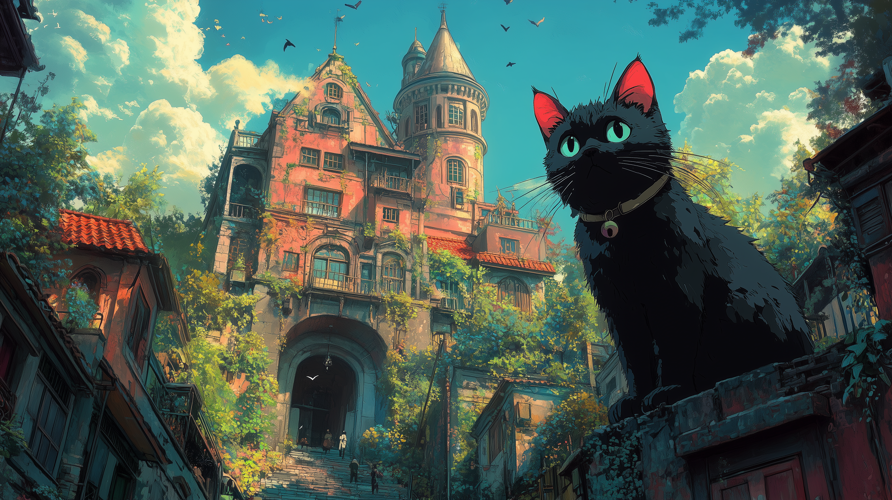 Cat AI Art Anime Anime Cat HD Wallpaper