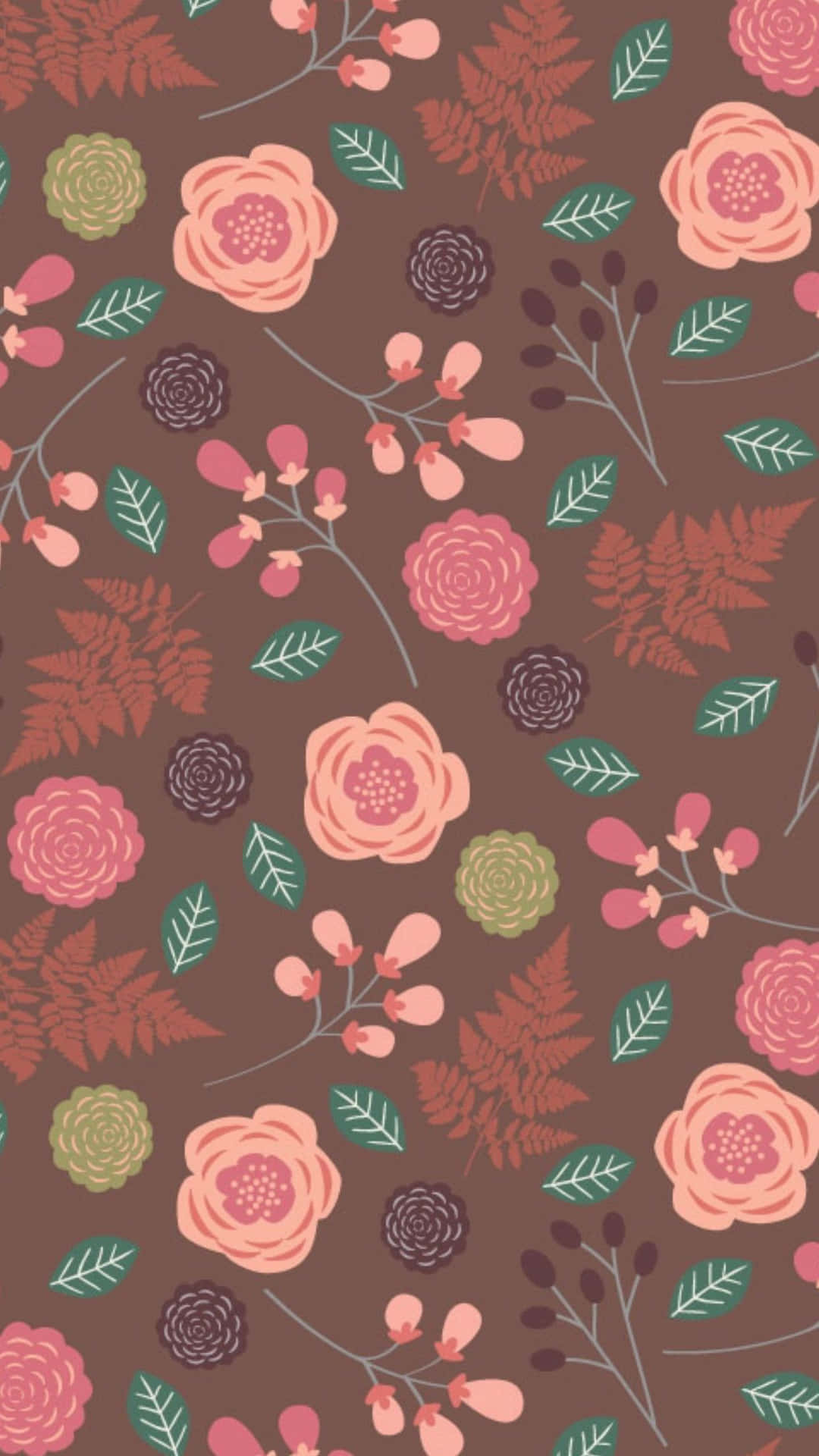 Brown Flowers Wallpaper