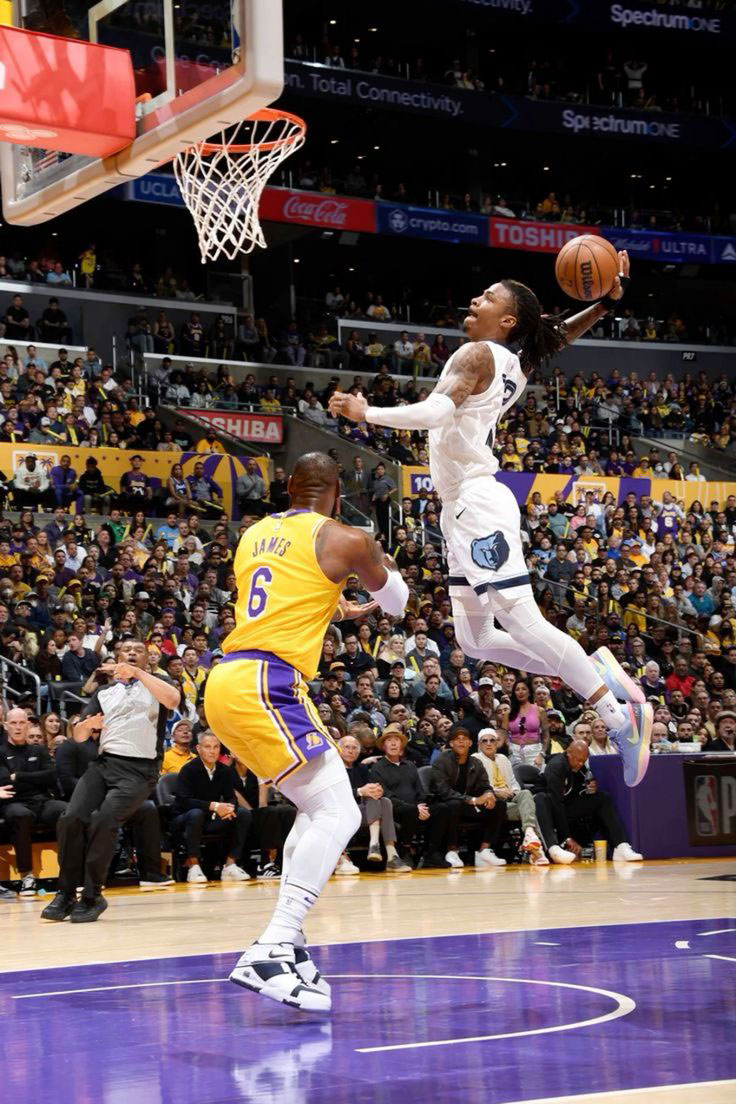 Ja Morant Dunk on Lebron James HD Wallpaper