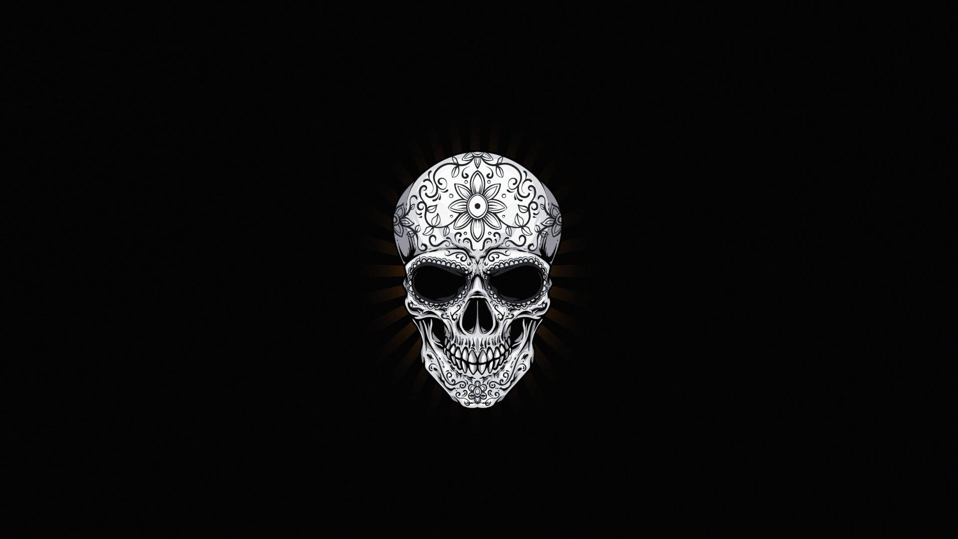 Download A Skull On A Black Background Wallpaper