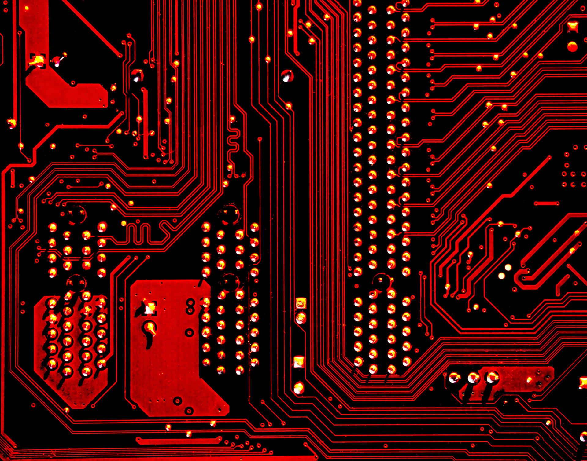 Download A Red Circuit Board With Red