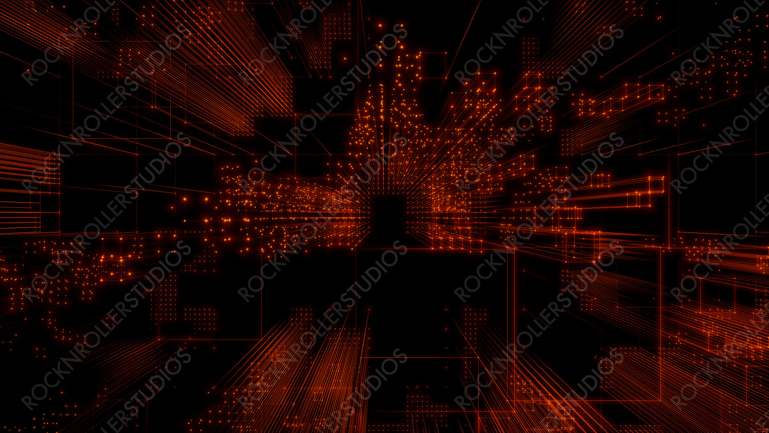 Futuristic, Orange 3D Block background