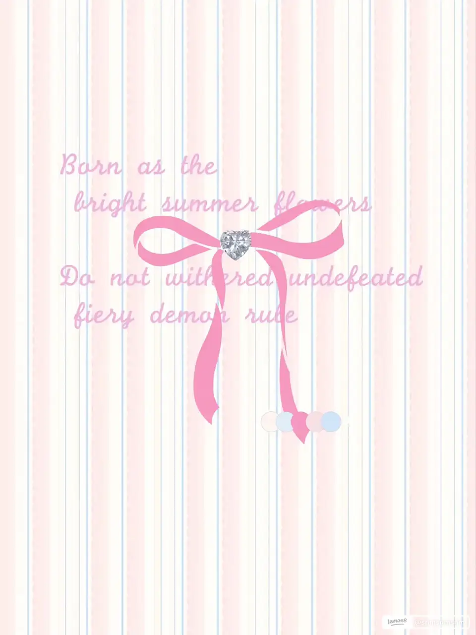 The bow wallpaper is cute