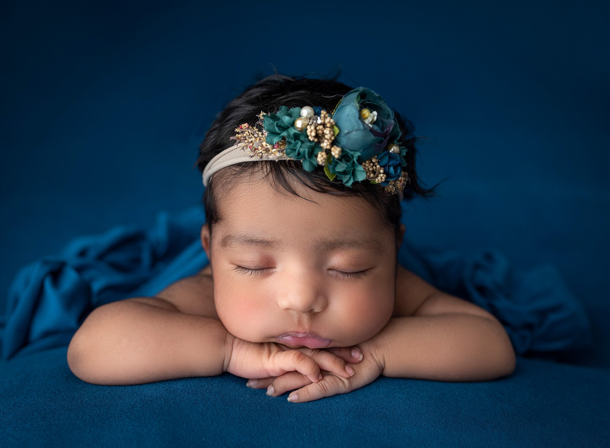 Newborn Girl Photography. Bold, Rich