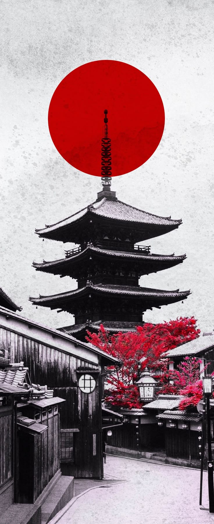 iPhone wallpaper, Japanese art