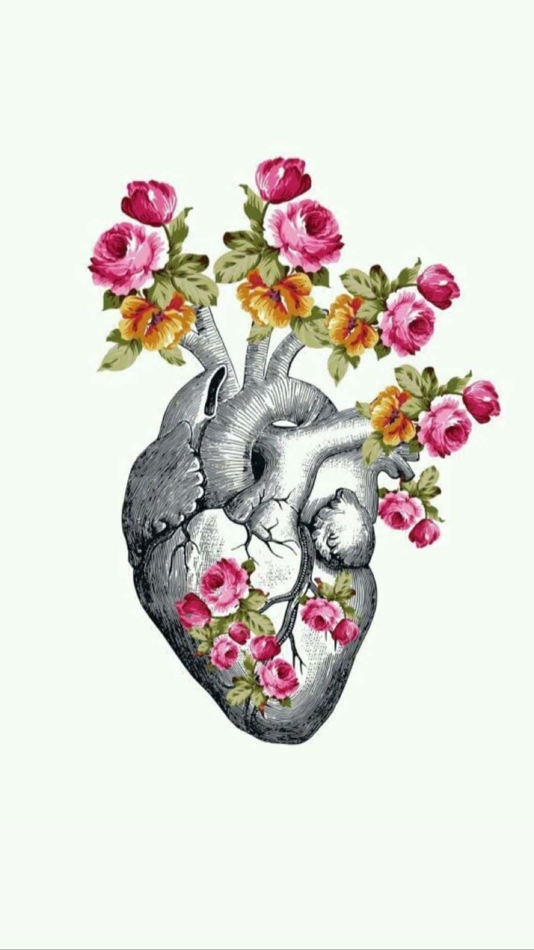 Download A Heart With Flowers On It