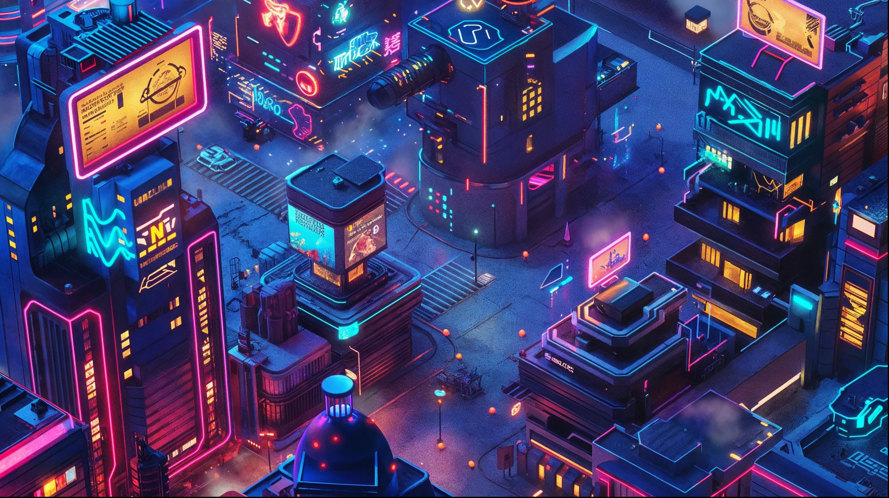 Isometric Cyberpunk City