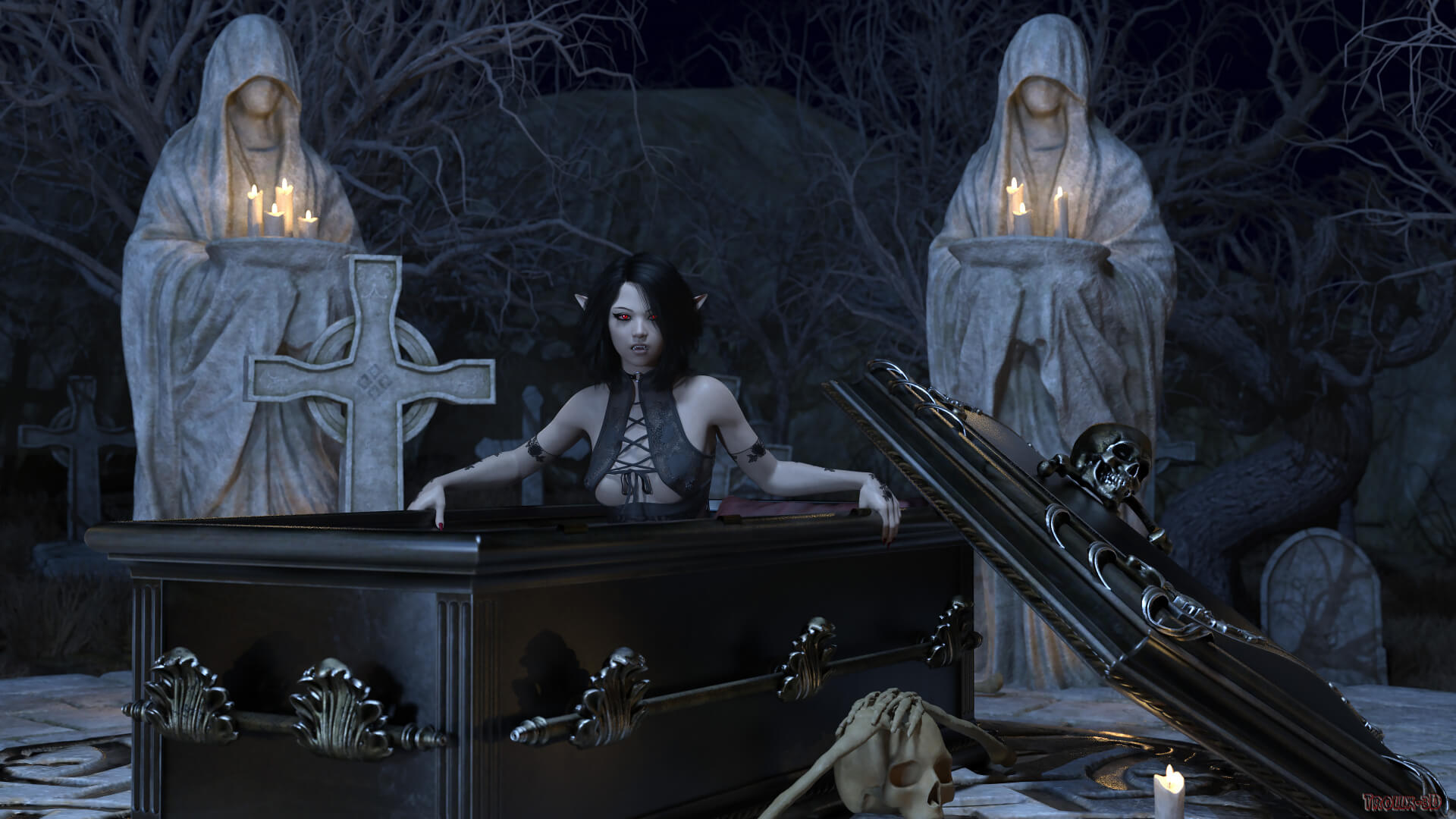 Vampire Girl by Trollx3D. RenderHub