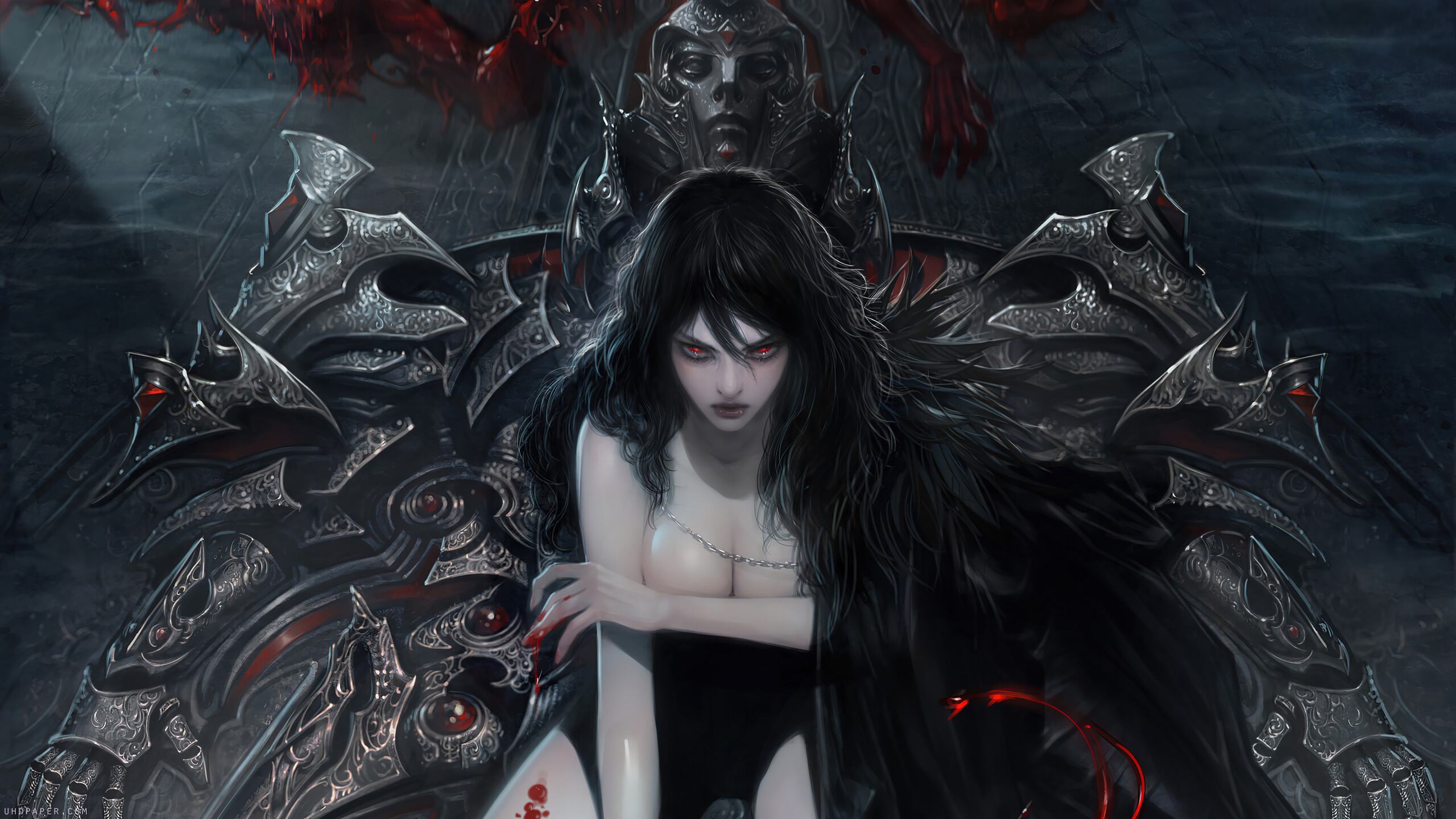 Vampire Girl Fantasy Wallpaper 4K HD PC