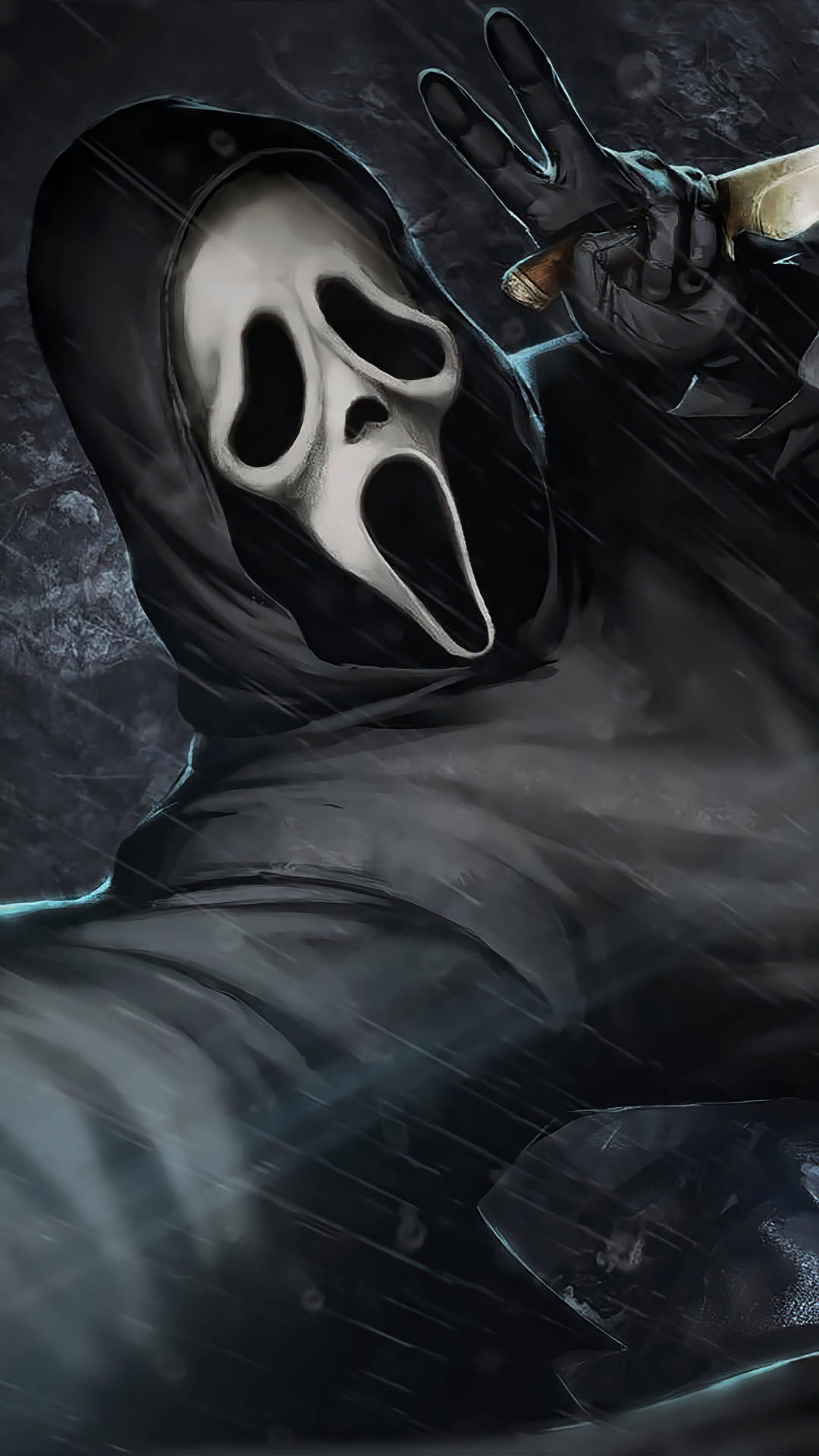 Artistic Digital Painting Of Ghostface