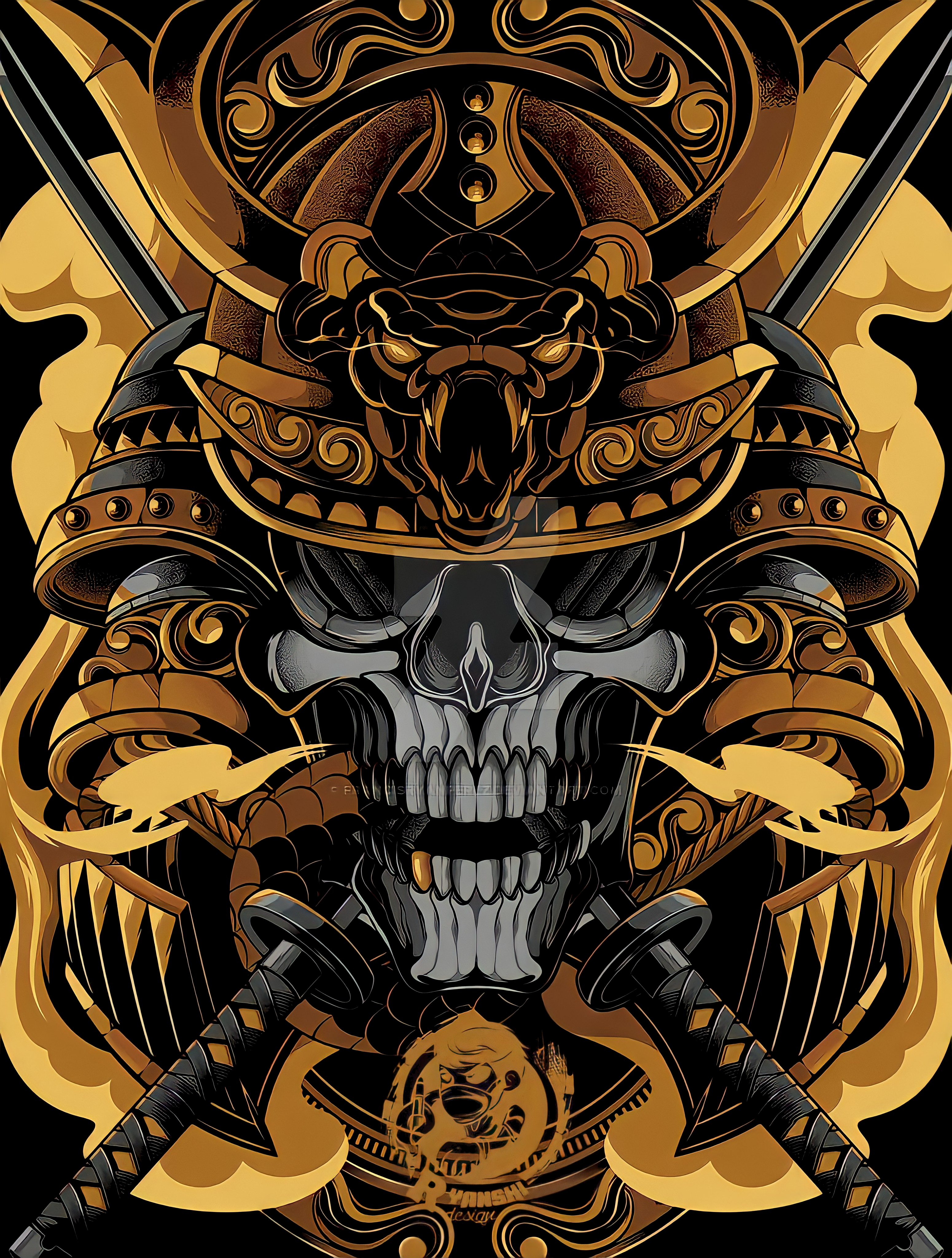 Skull Samurai (3100x4096), r