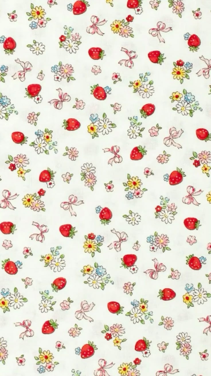 strawberry bow wallpaper