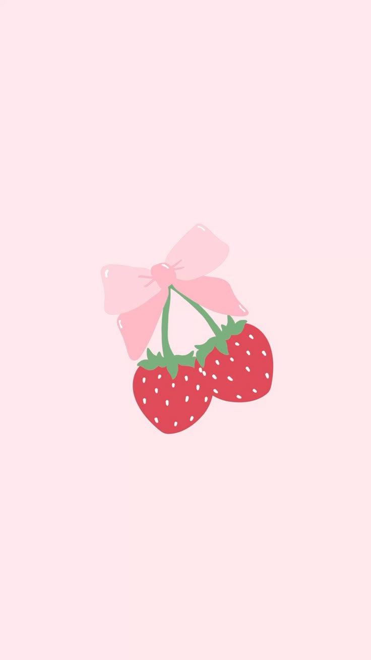 Strawberry bows cherries coquette girly