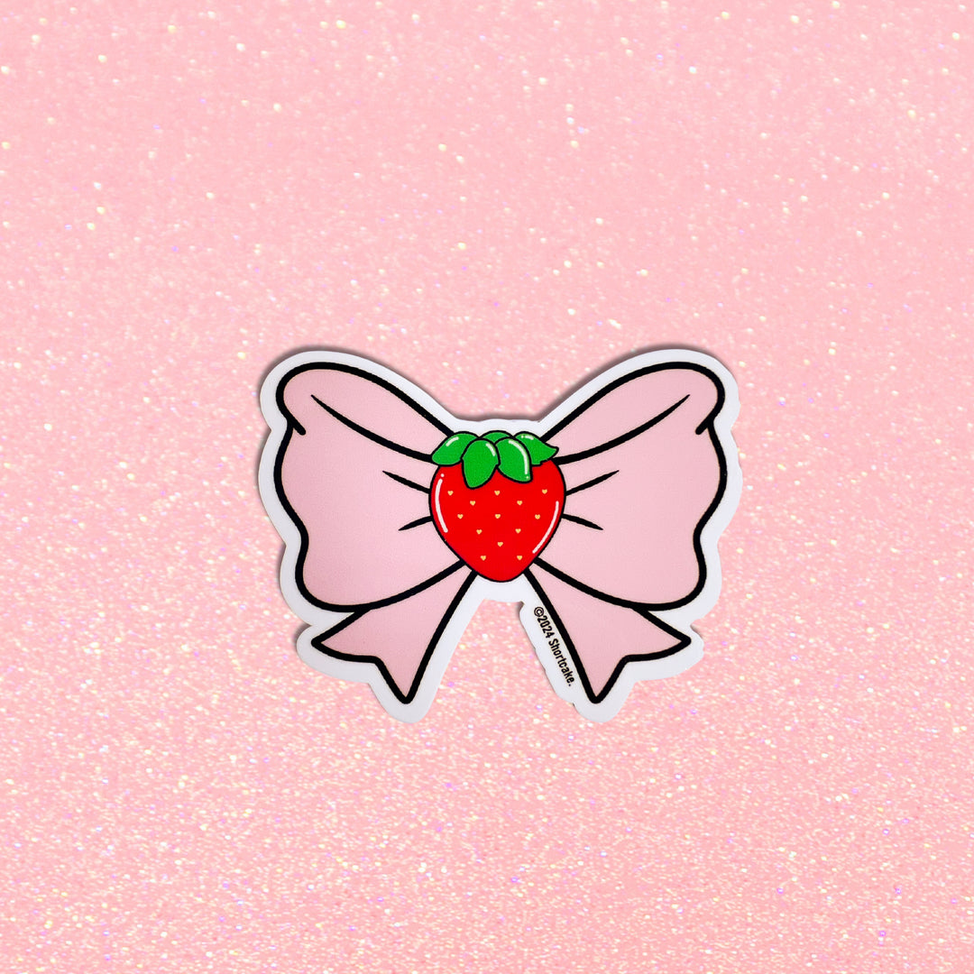 Besties Strawberry Bow Sticker