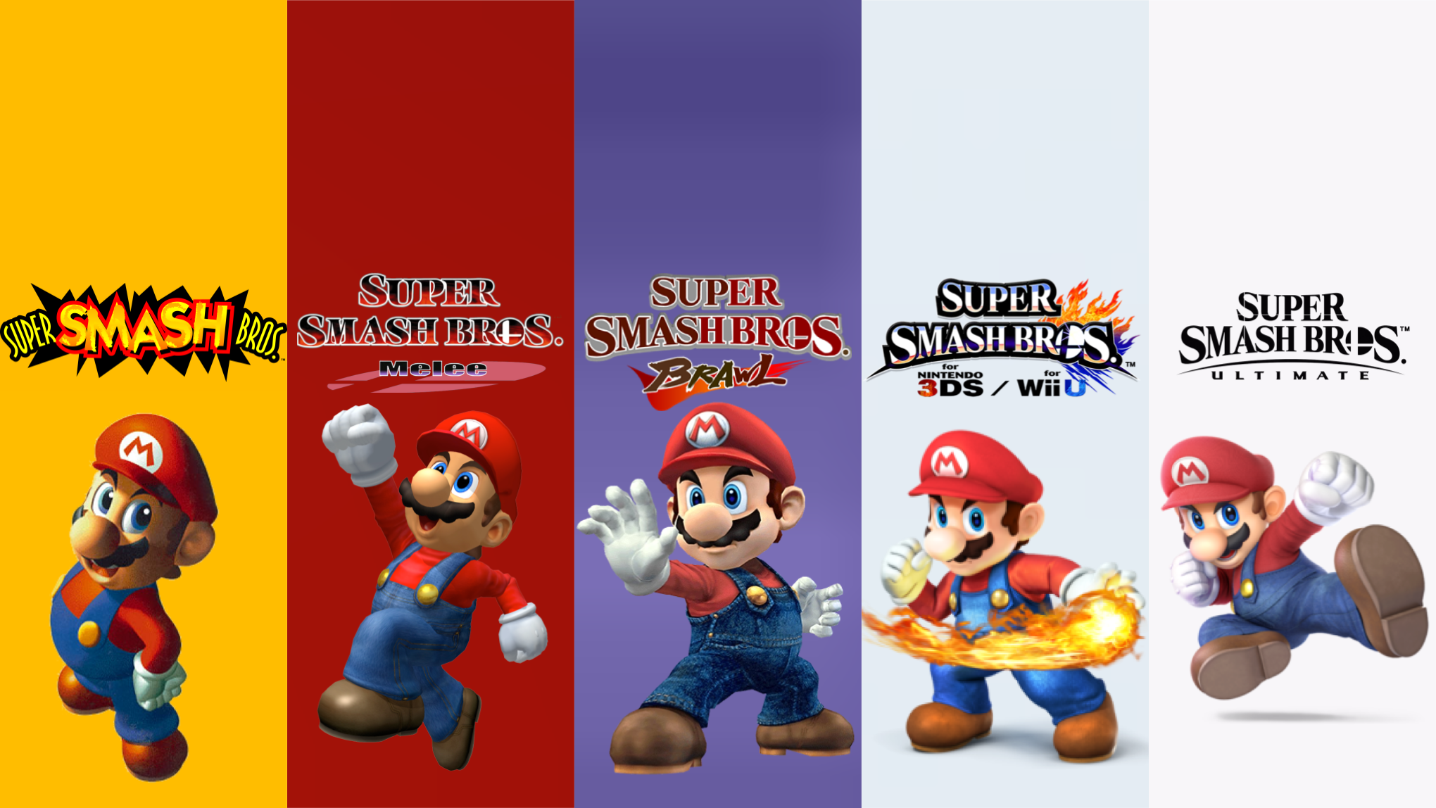 Smash Bros Mario render Wallpaper. OC