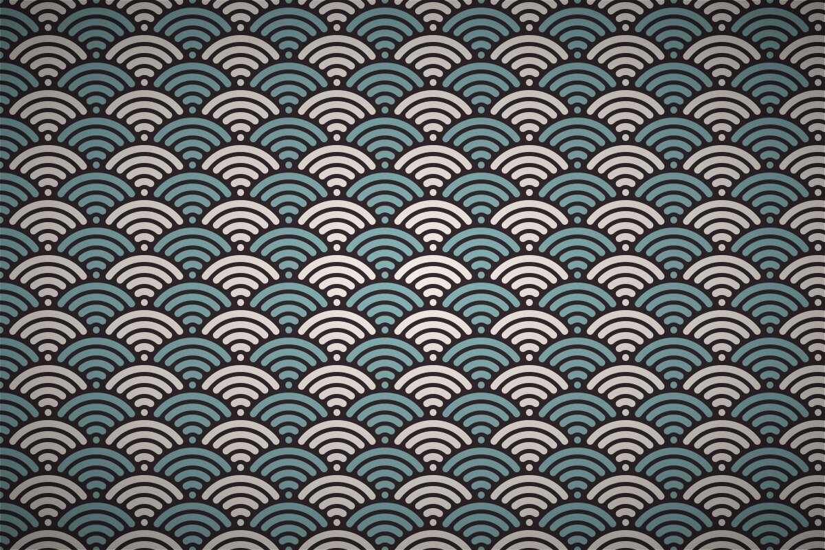 classic japanese wave wallpaper patterns