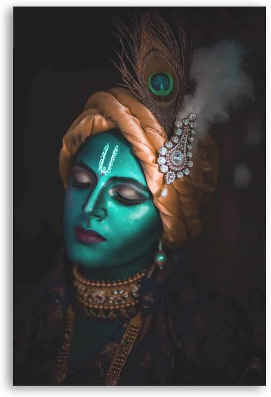 Lord Krishna Canvas Poster