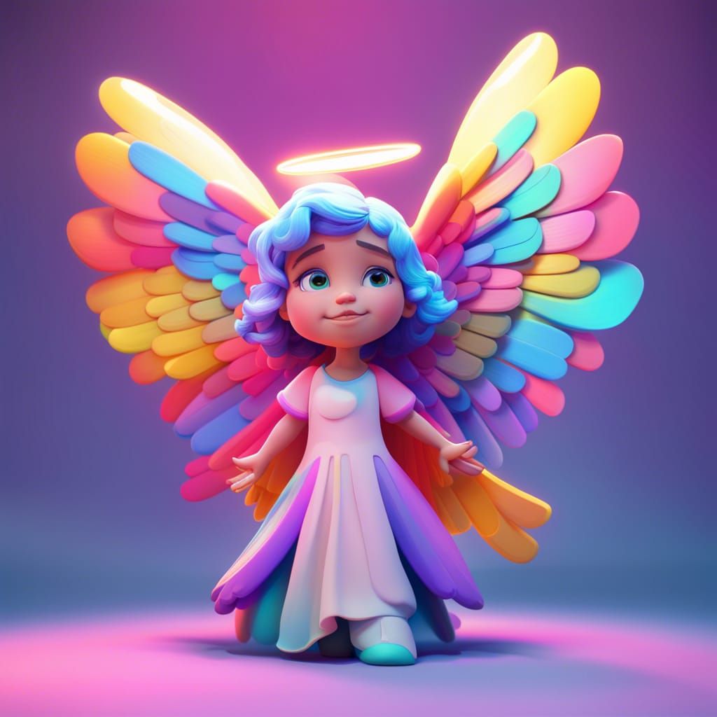 Cute colourful Angel colourful Angel