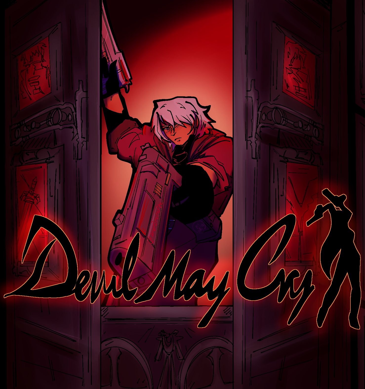 DMC1 Dante Wallpaper + DMC3 doodle OC