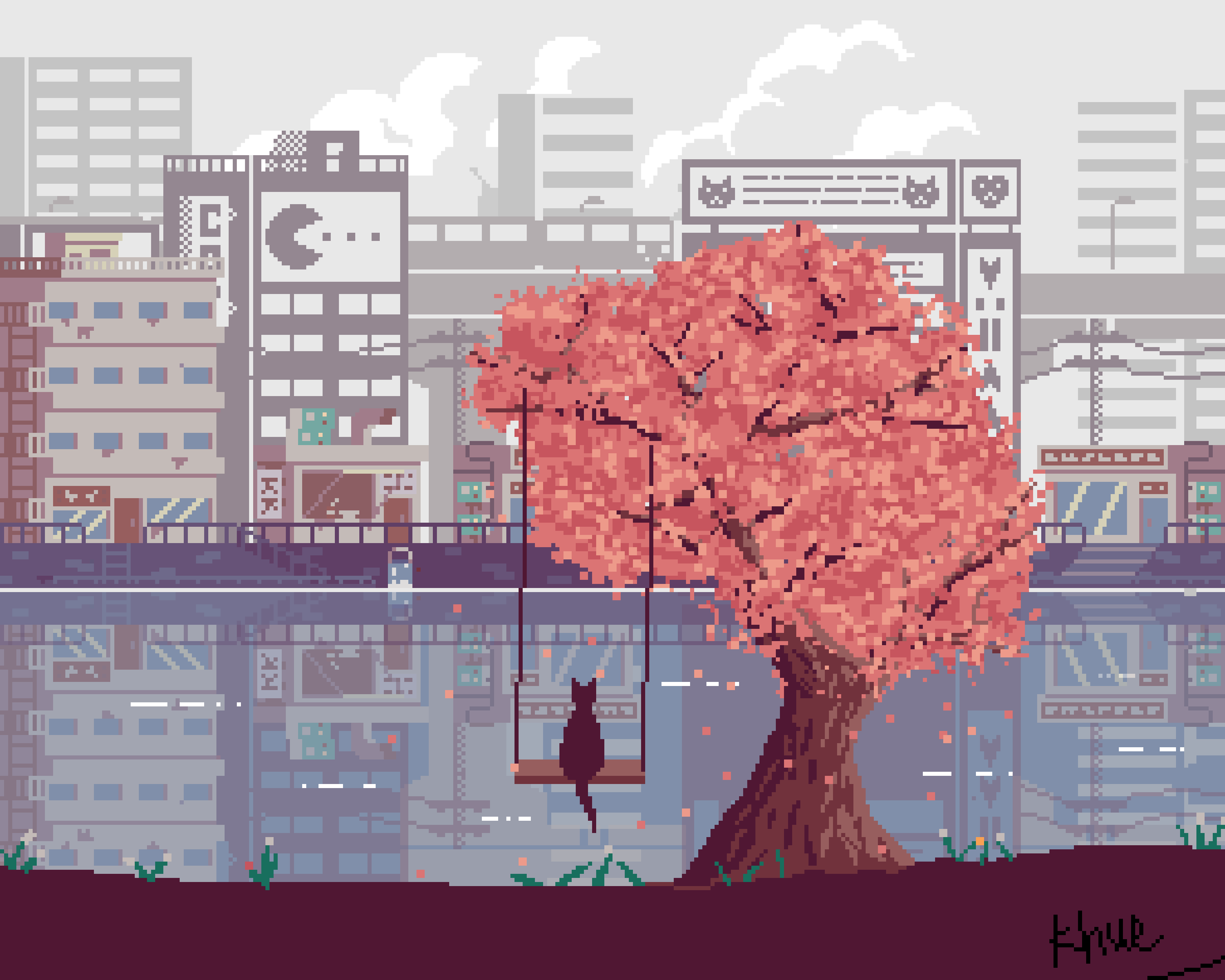 Spring City Pixel Art Wallpapers - Wallpaper Cave