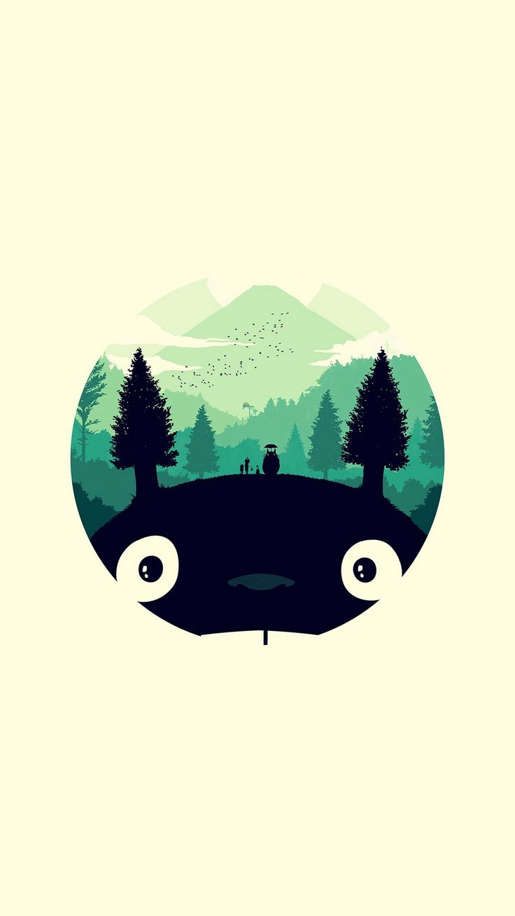 Totoro Art Illust Simple Cute iPhone 8