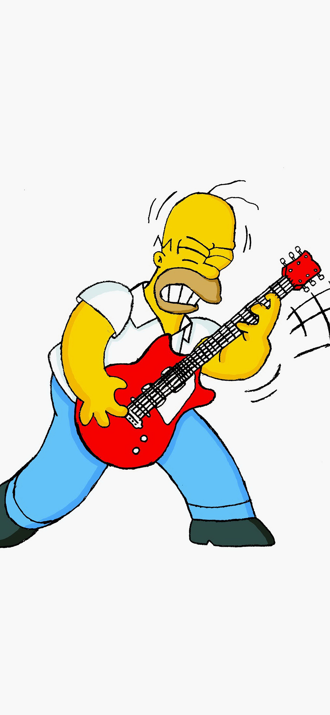Homer Simpson Guitar Cartoon