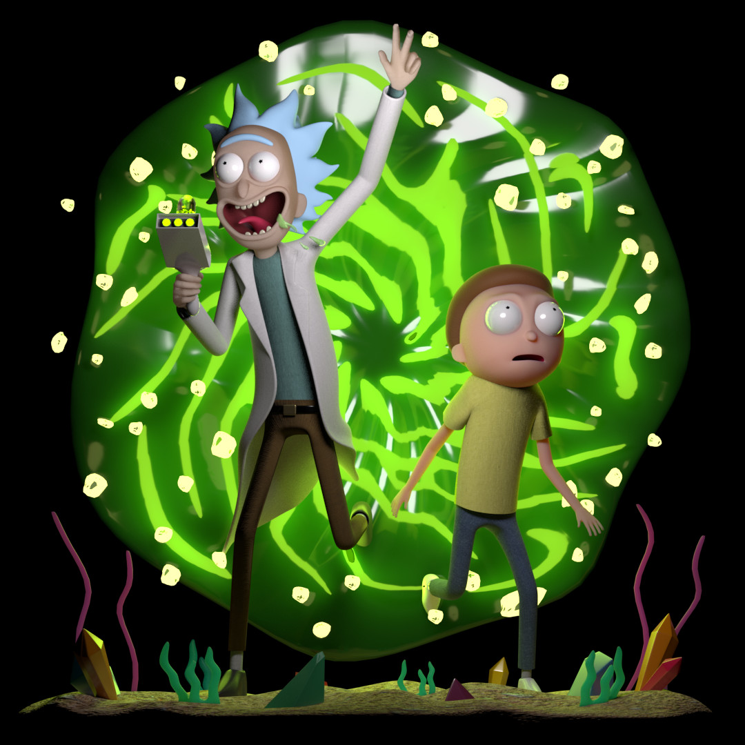 Gaurav Gomes and Morty 3D Model