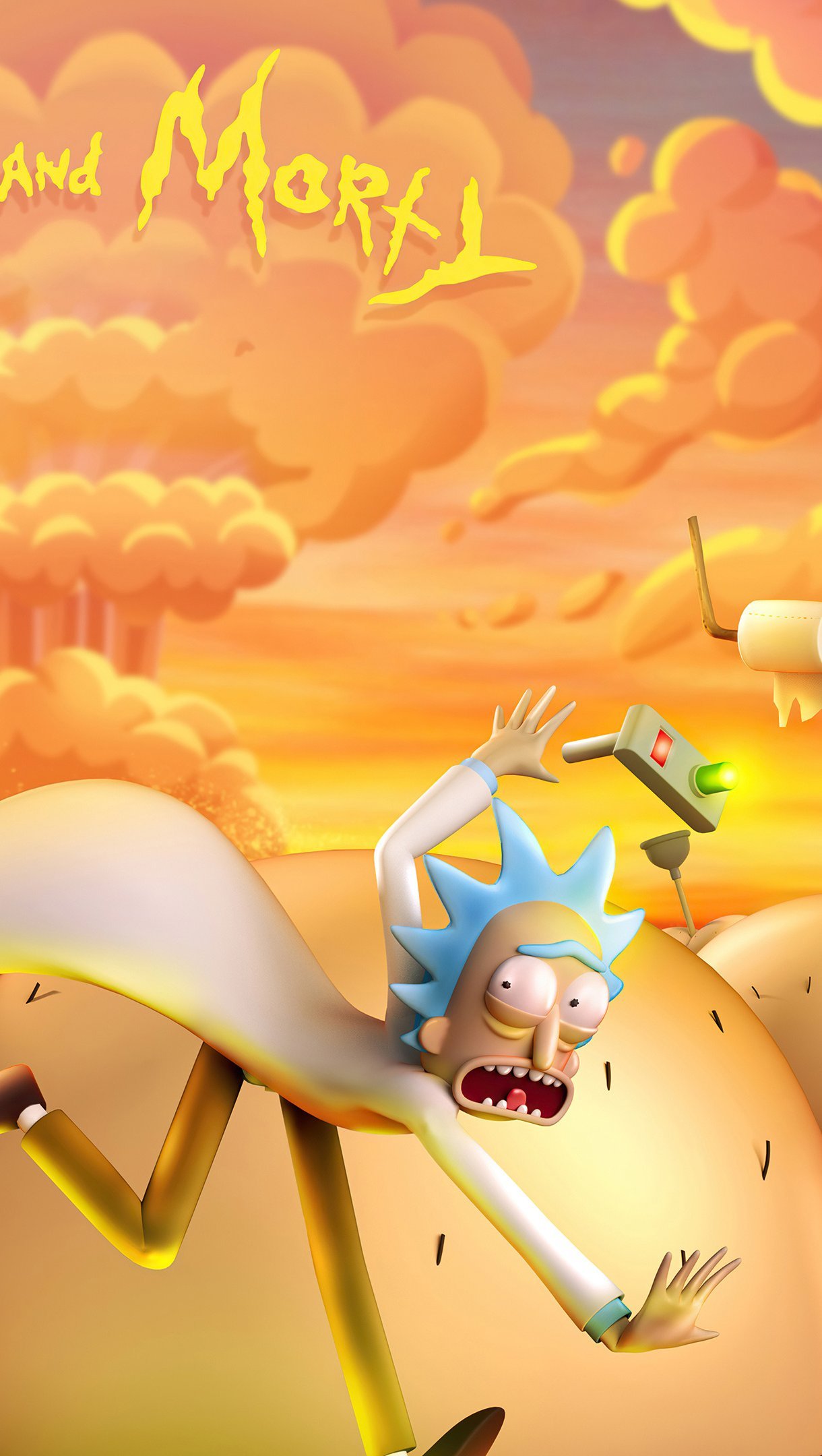 Rick and Morty in 3D Wallpaper 4k HD