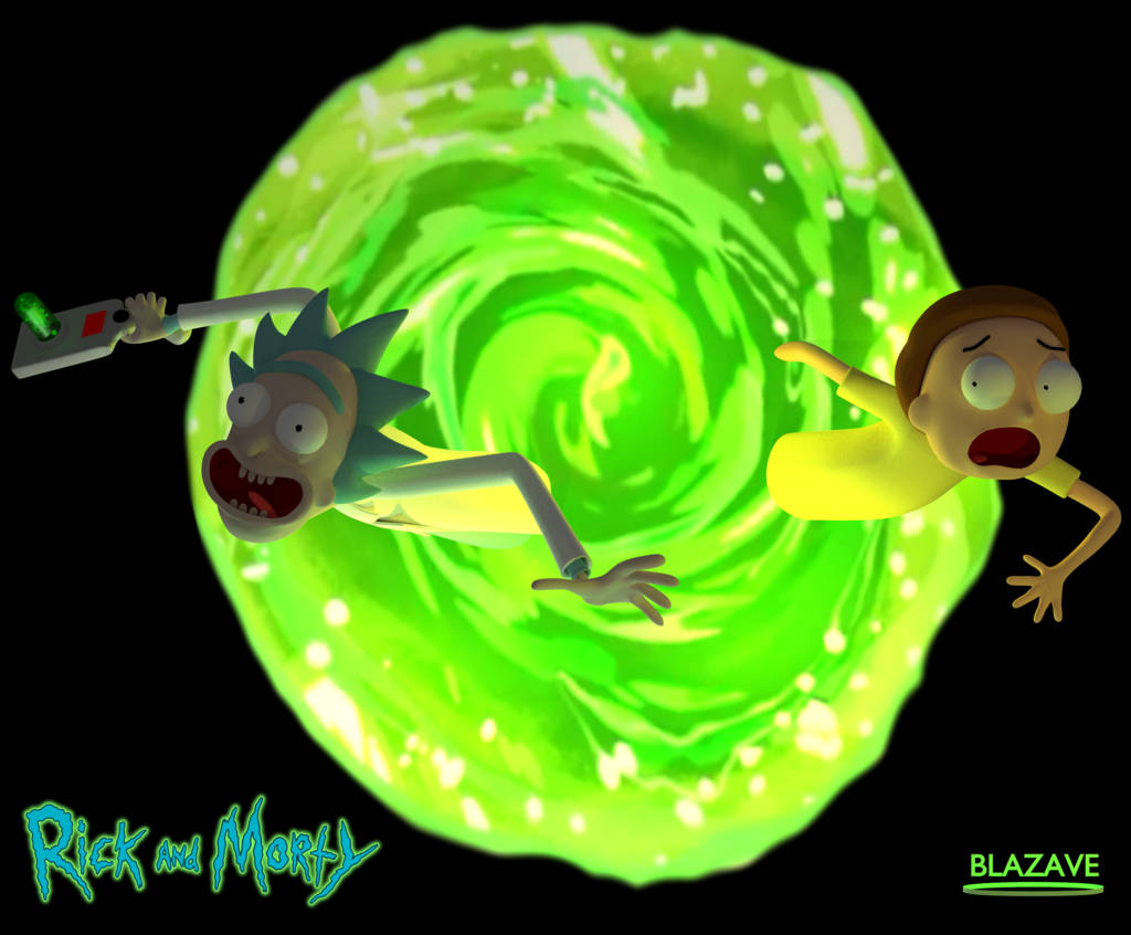 3D Illustration Rick And Morty 4k