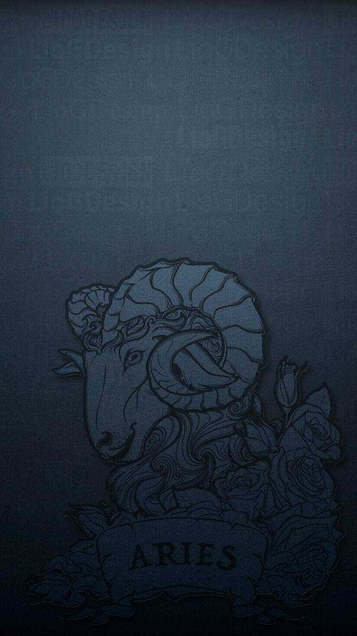 Aries Zodiac Sign on iPhone Wallpaper