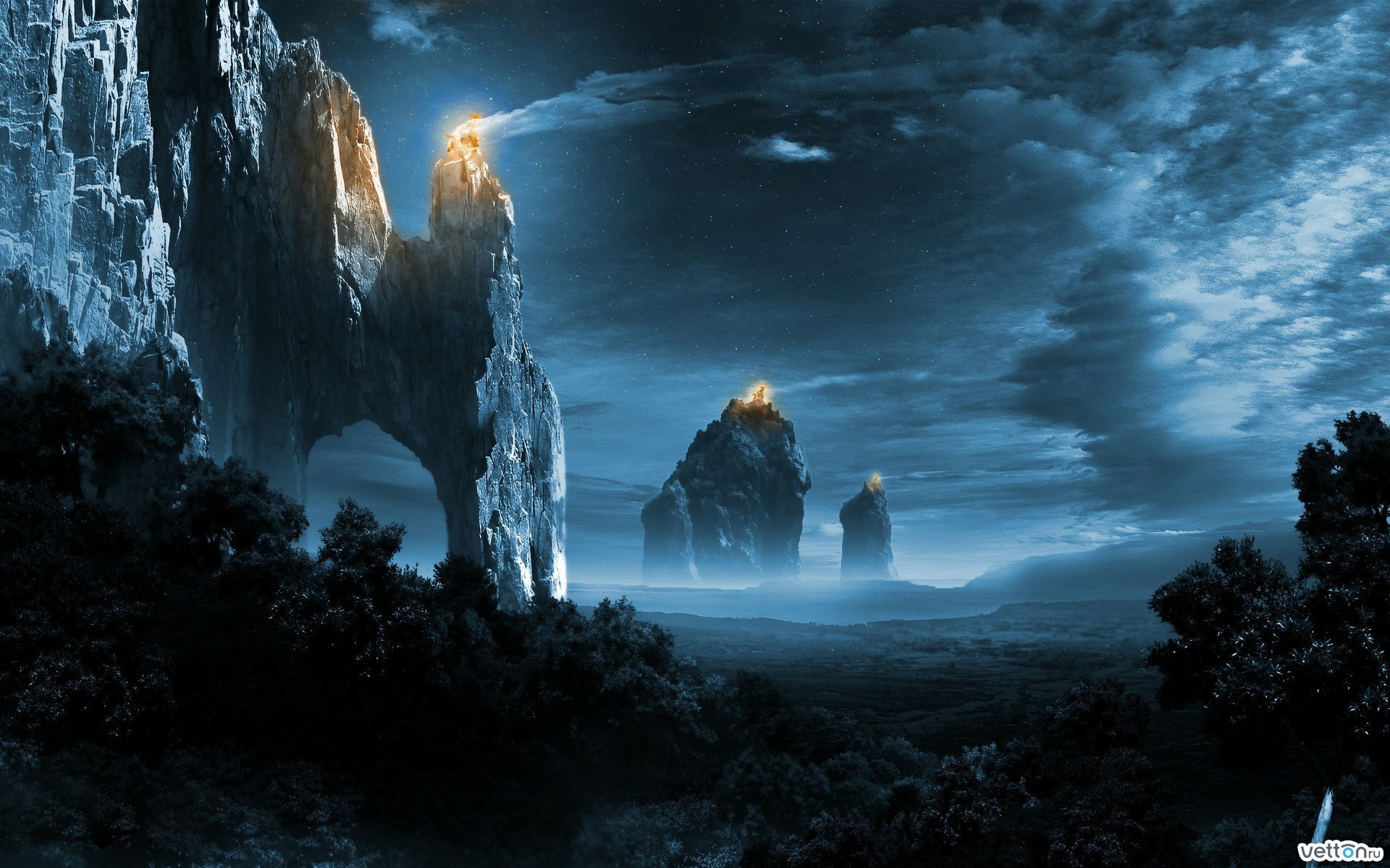 Epic Middle Earth Landscape HD Wallpaper