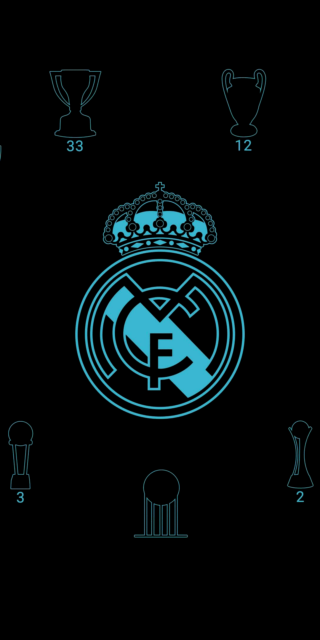Real Madrid CF Wallpaper 4K, Black