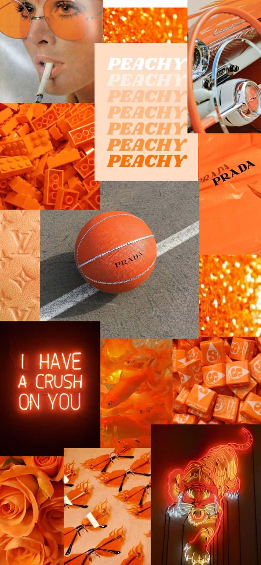 Vintage Orange Aesthetic Wallpaper