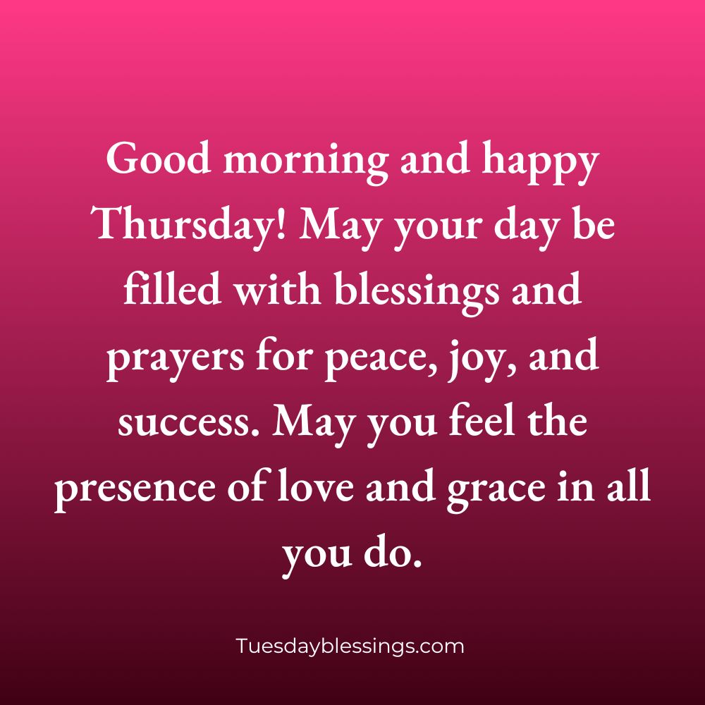 Good Morning Thursday Blessings Image