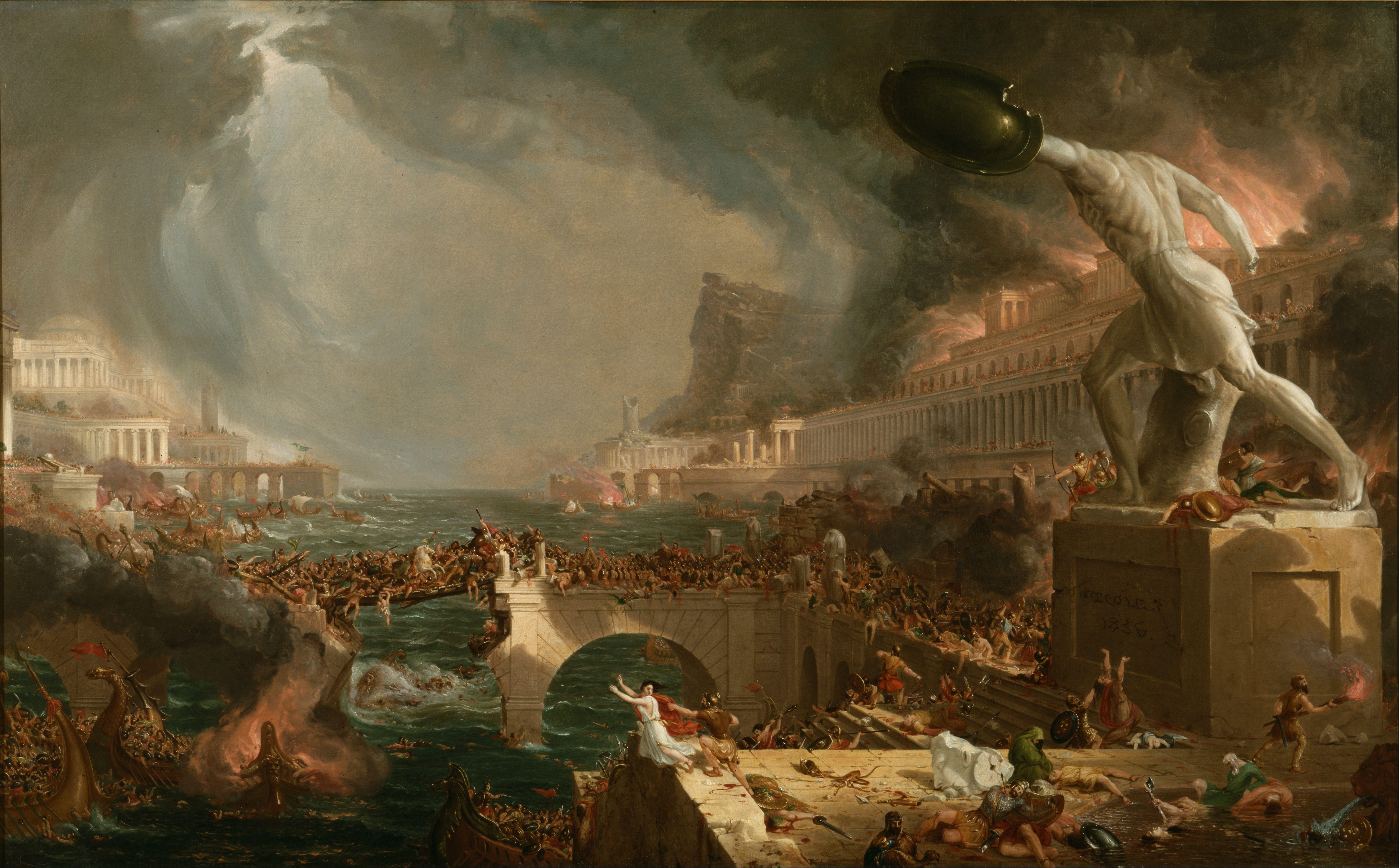 Destruction, Thomas Cole, Oil on Canvas