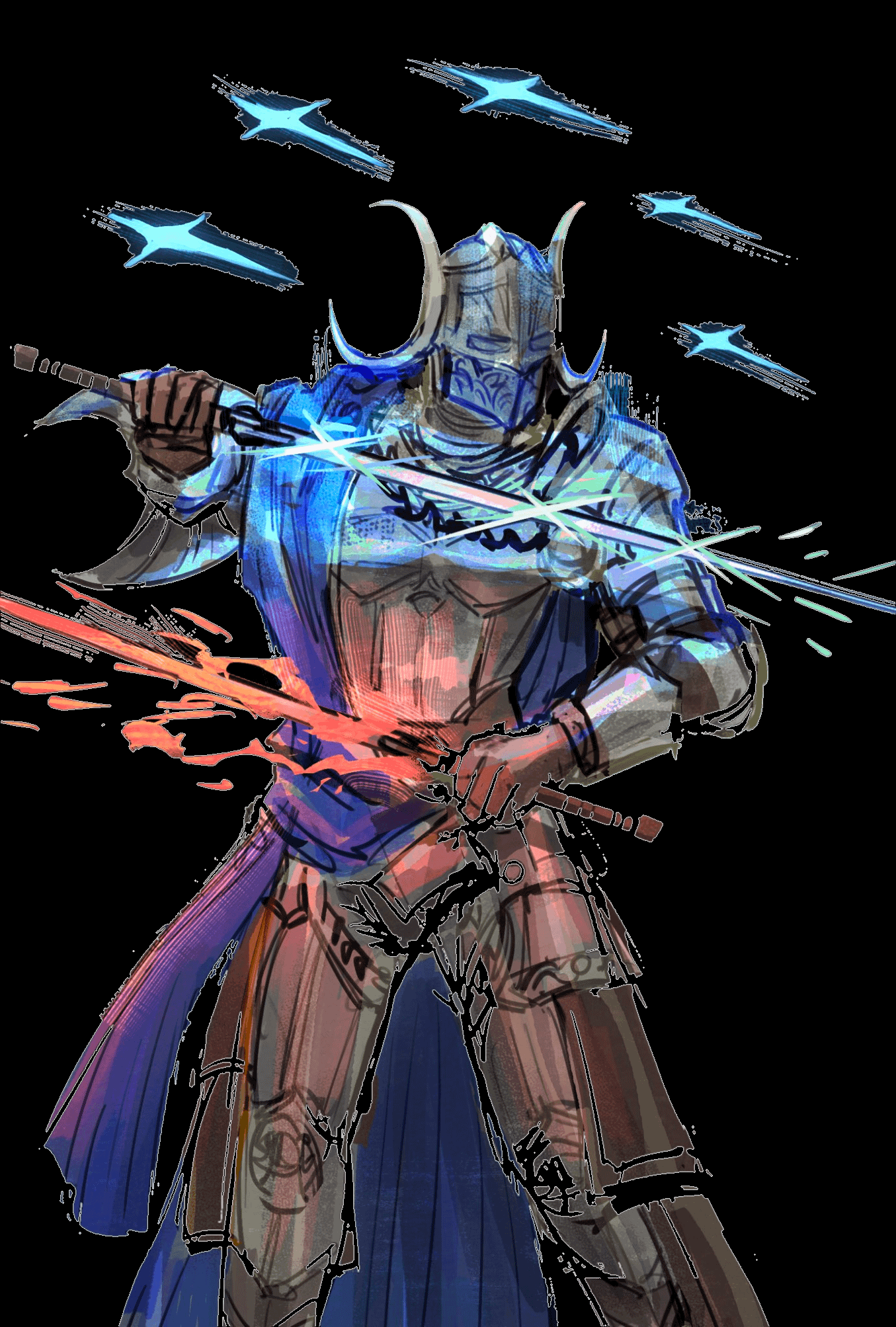 Rellana, Twin Moon Knight 1355x2007