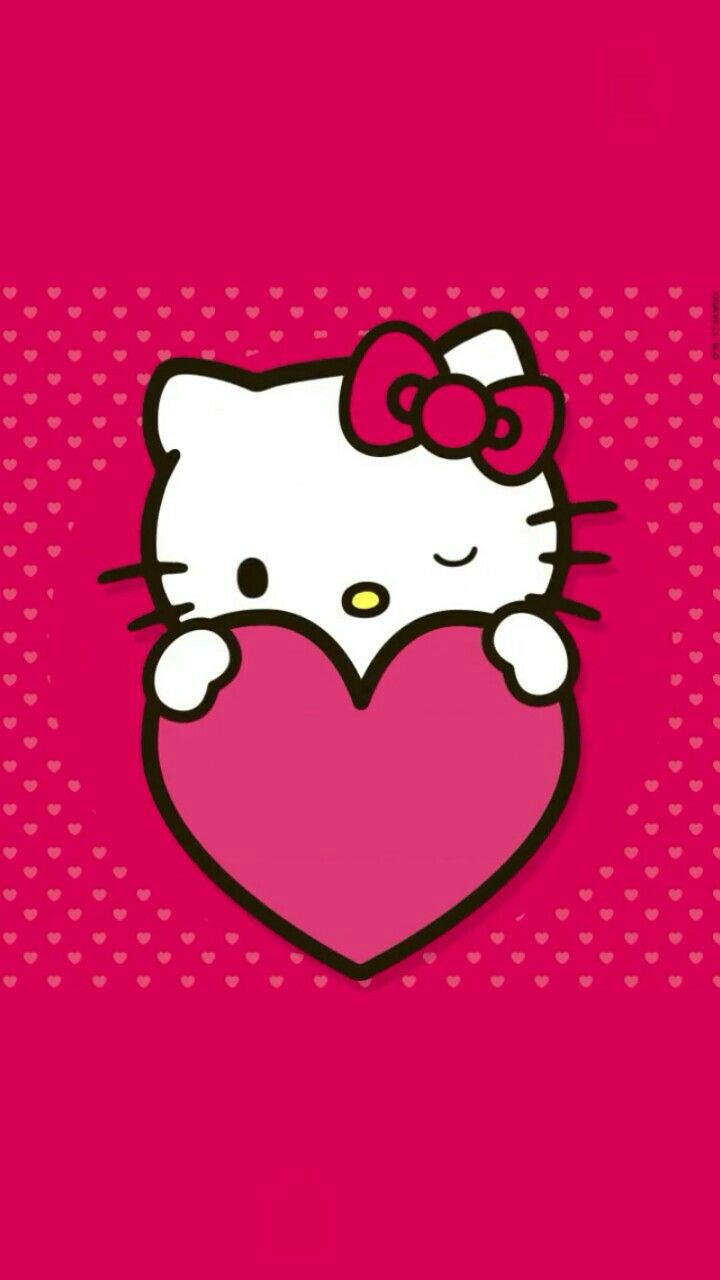 Hello Kitty Dots and Heart Wallpaper