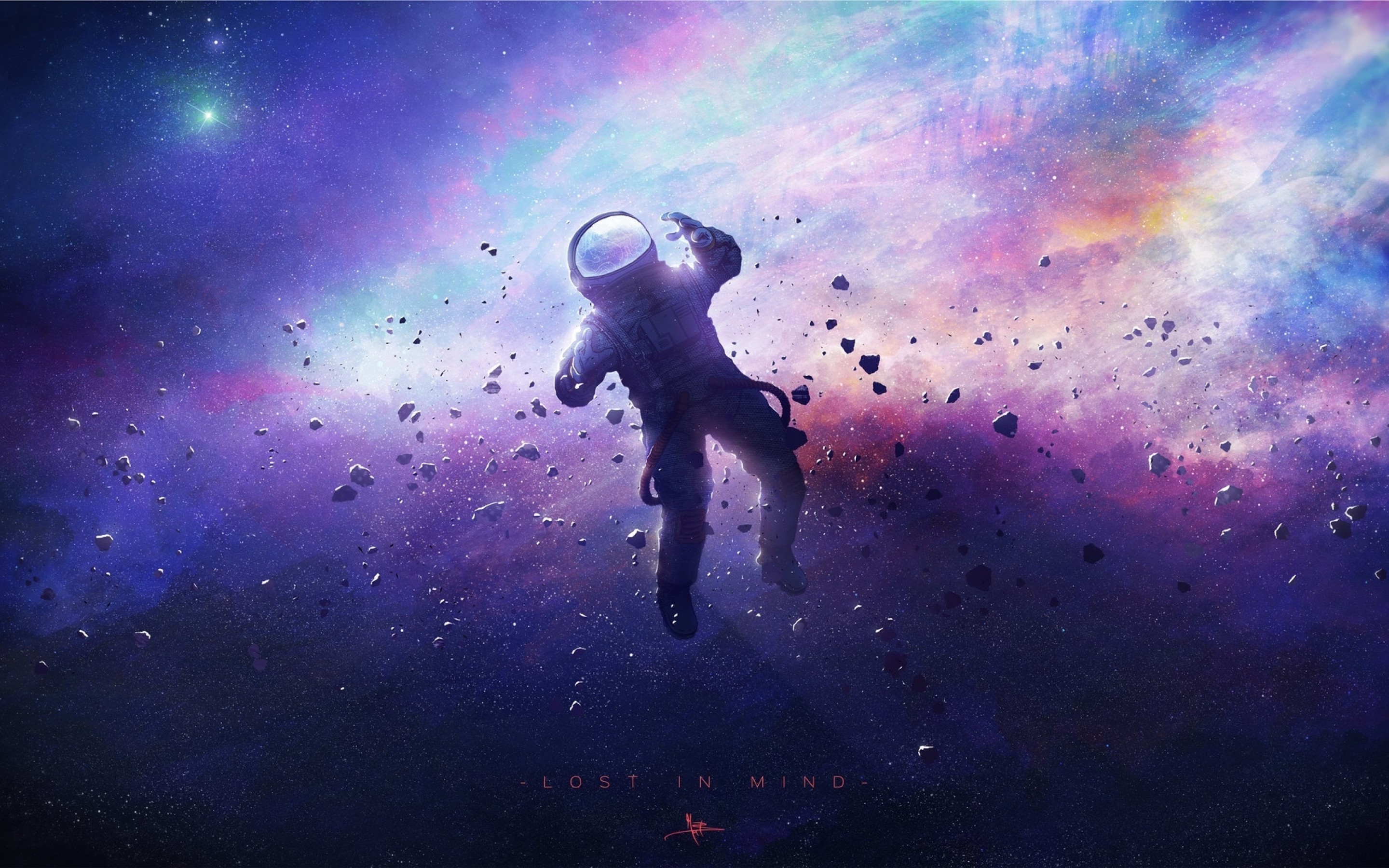 Astronaut Floating Space, r