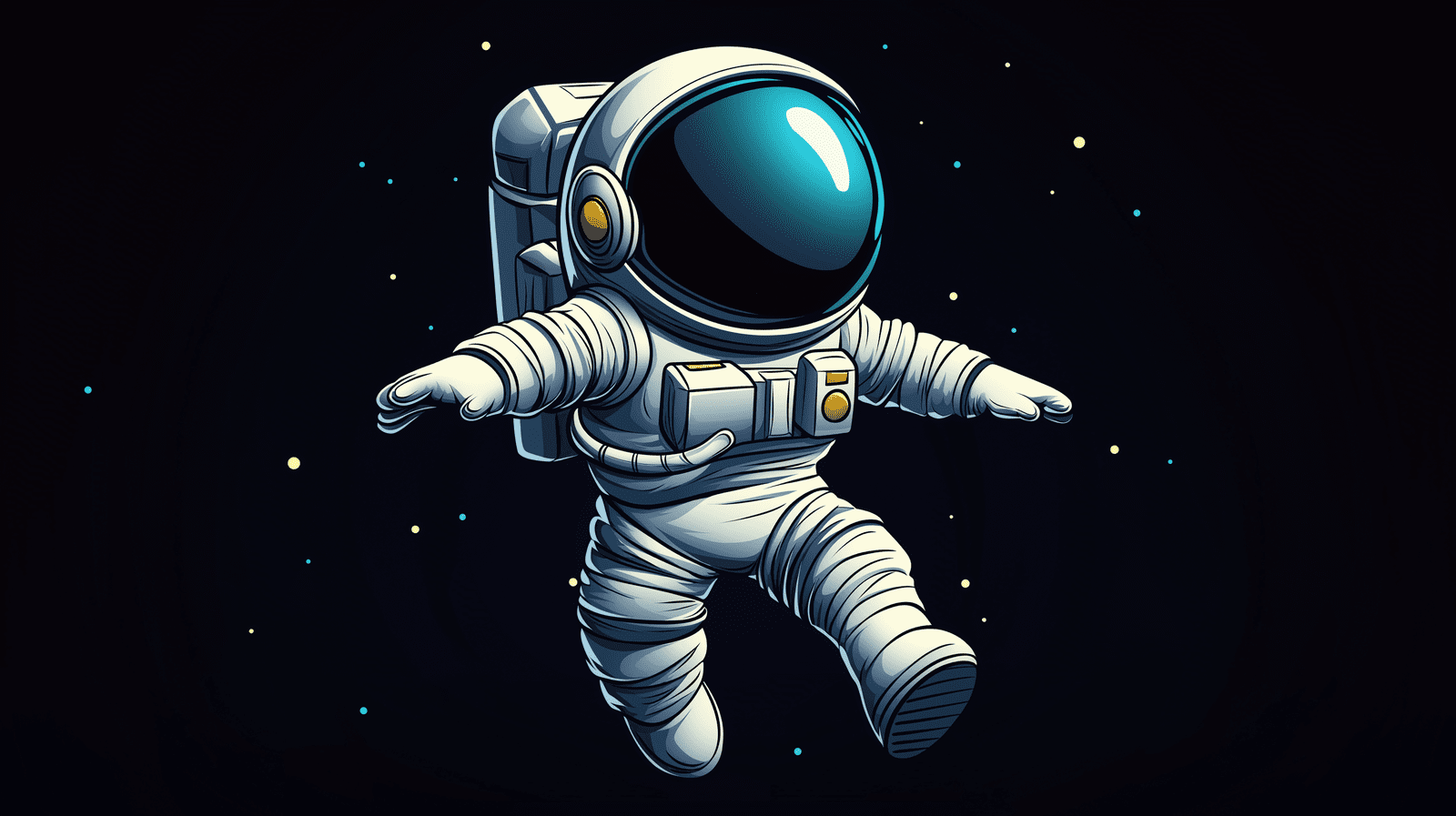 Mural Wallpaper astronaut. Image of an