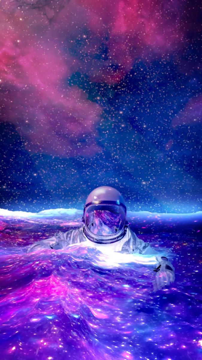Astronaut Floating in the Ocean Wallpaper