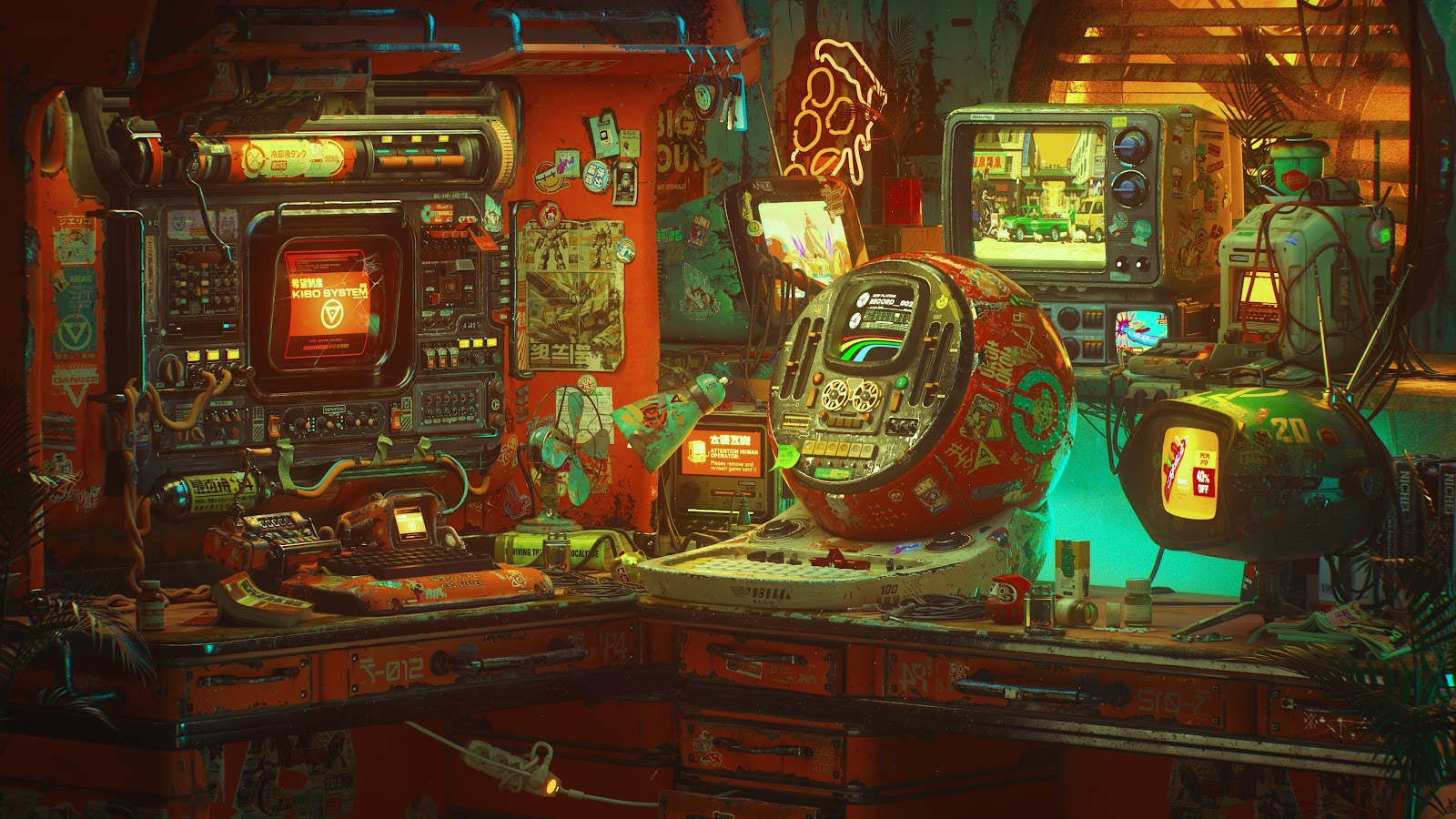 4K Wallpaper Retro Futuristic