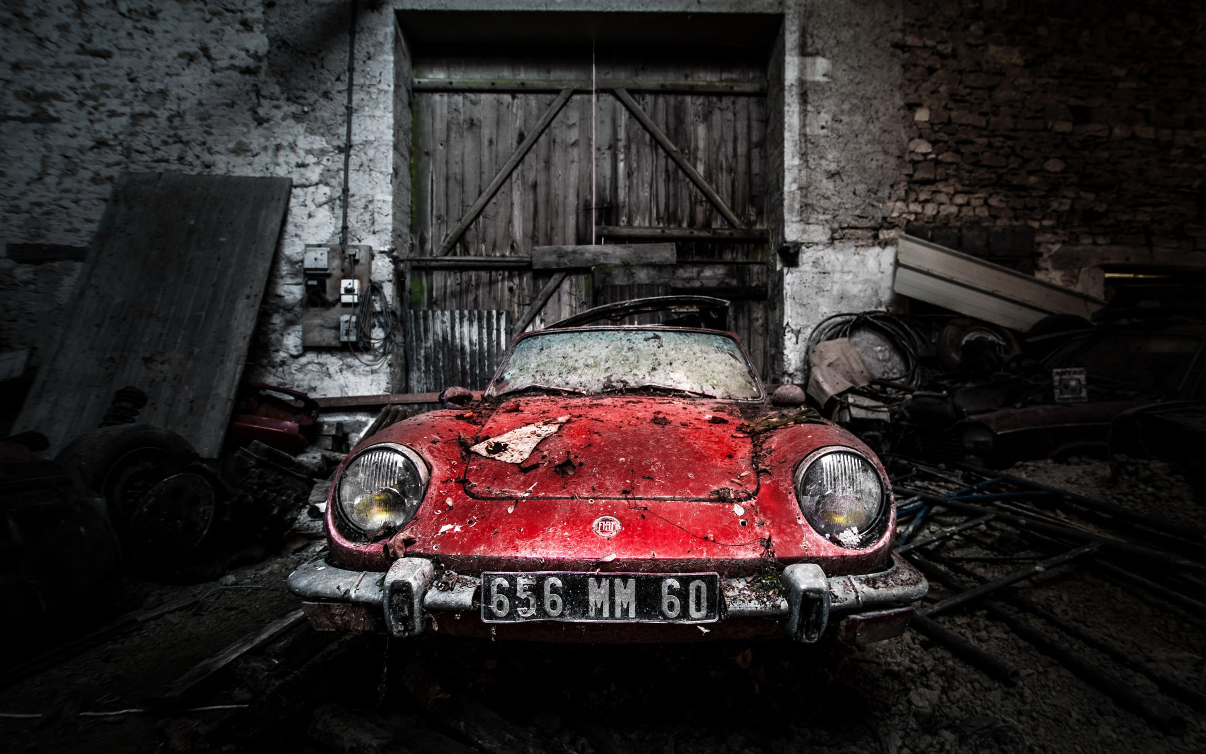 Abandoned Old Rusty Car 4K