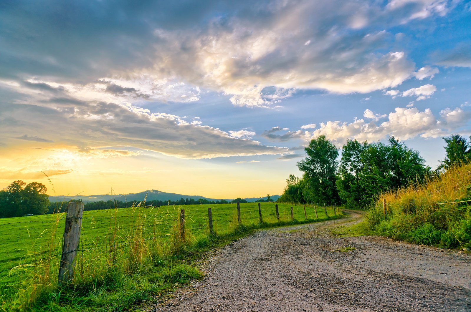 Farmland Sunset Free Photo Download