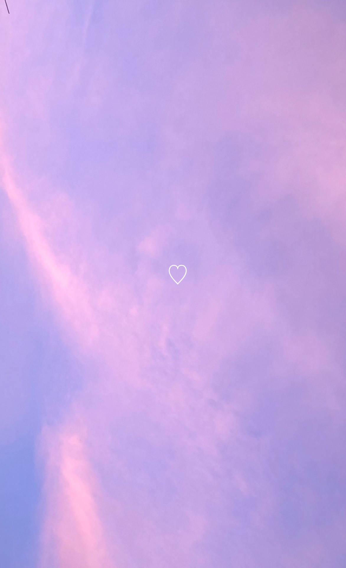 Light Purple Aesthetic Heart And Clouds