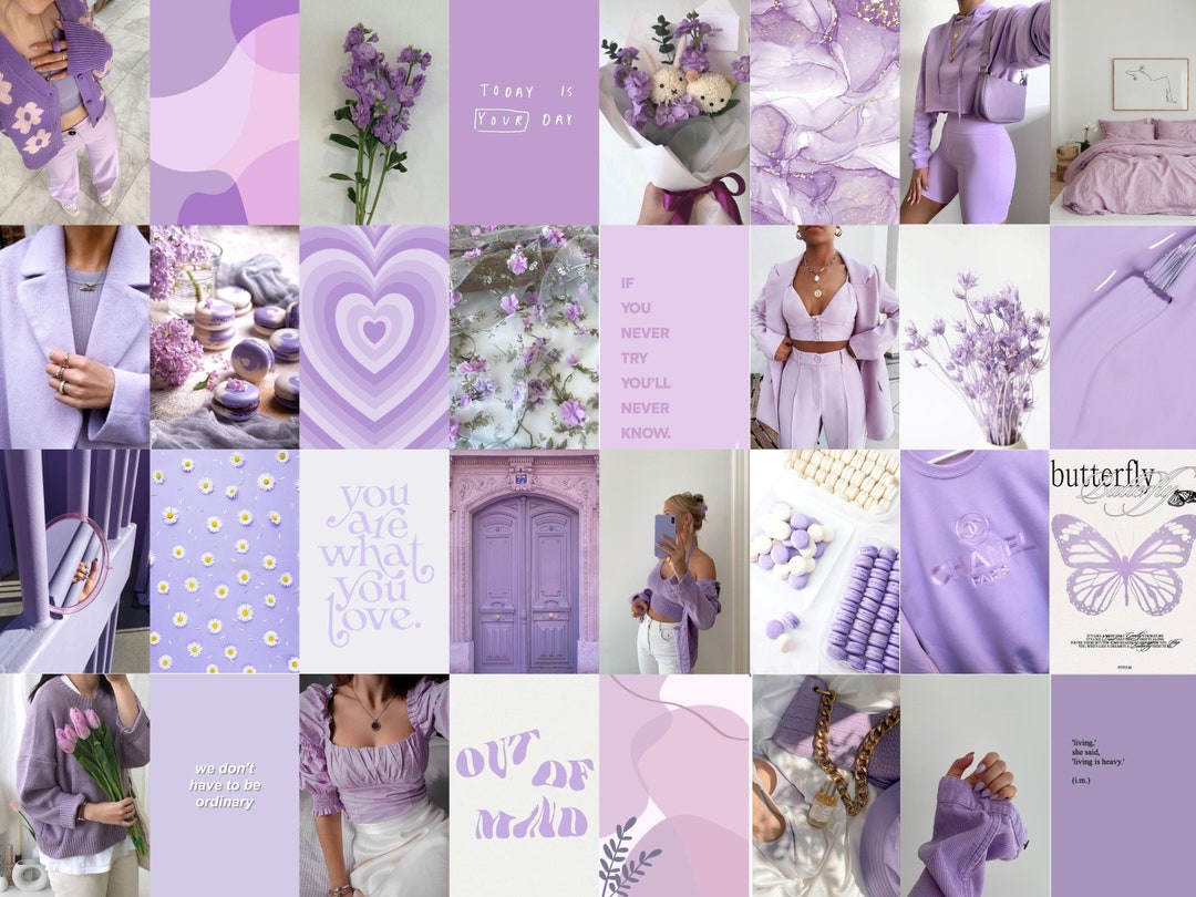 Photo Wall Collage Kit. Lavender Light