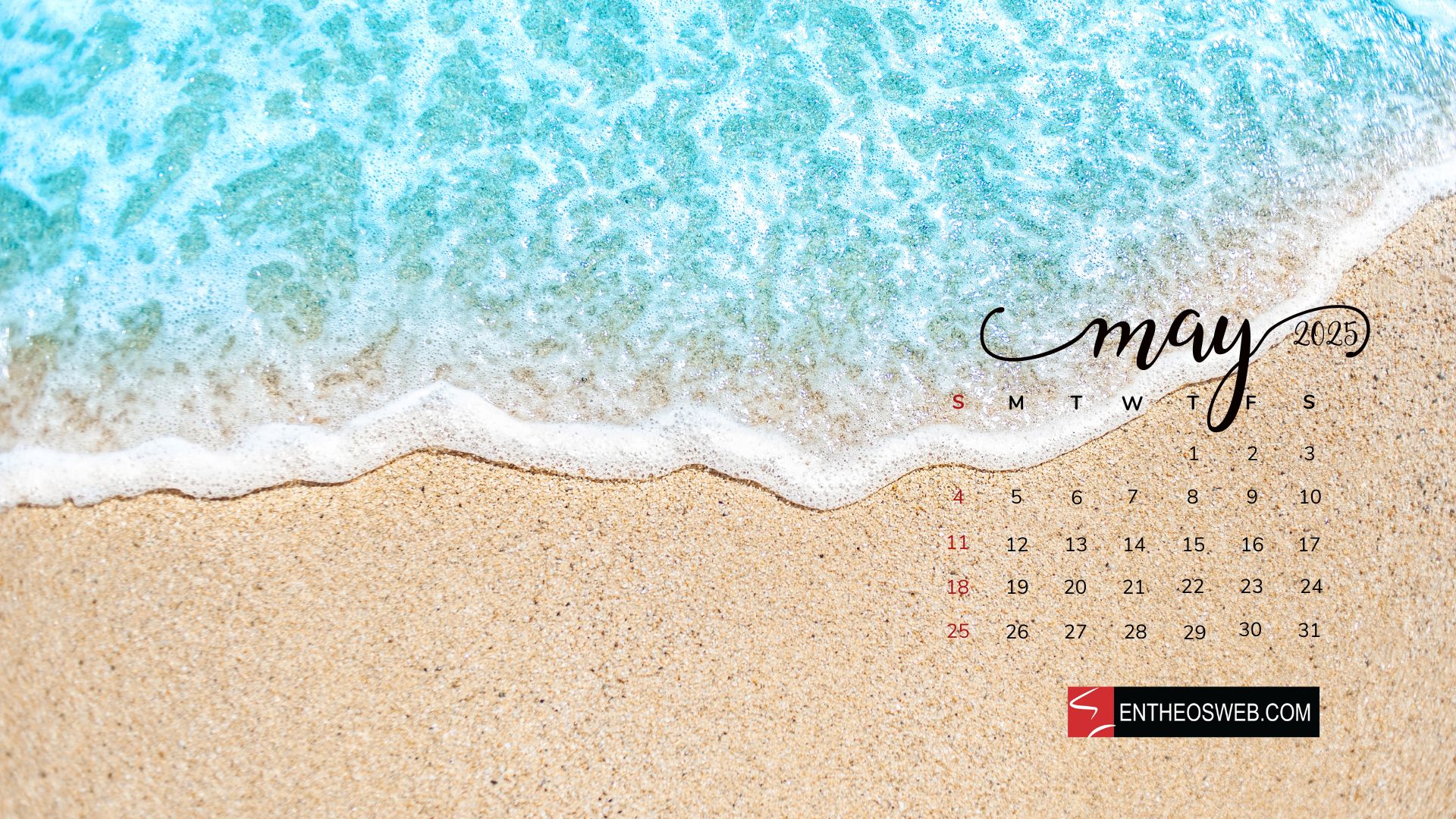 May 2025 Calendar Desktop Wallpaper
